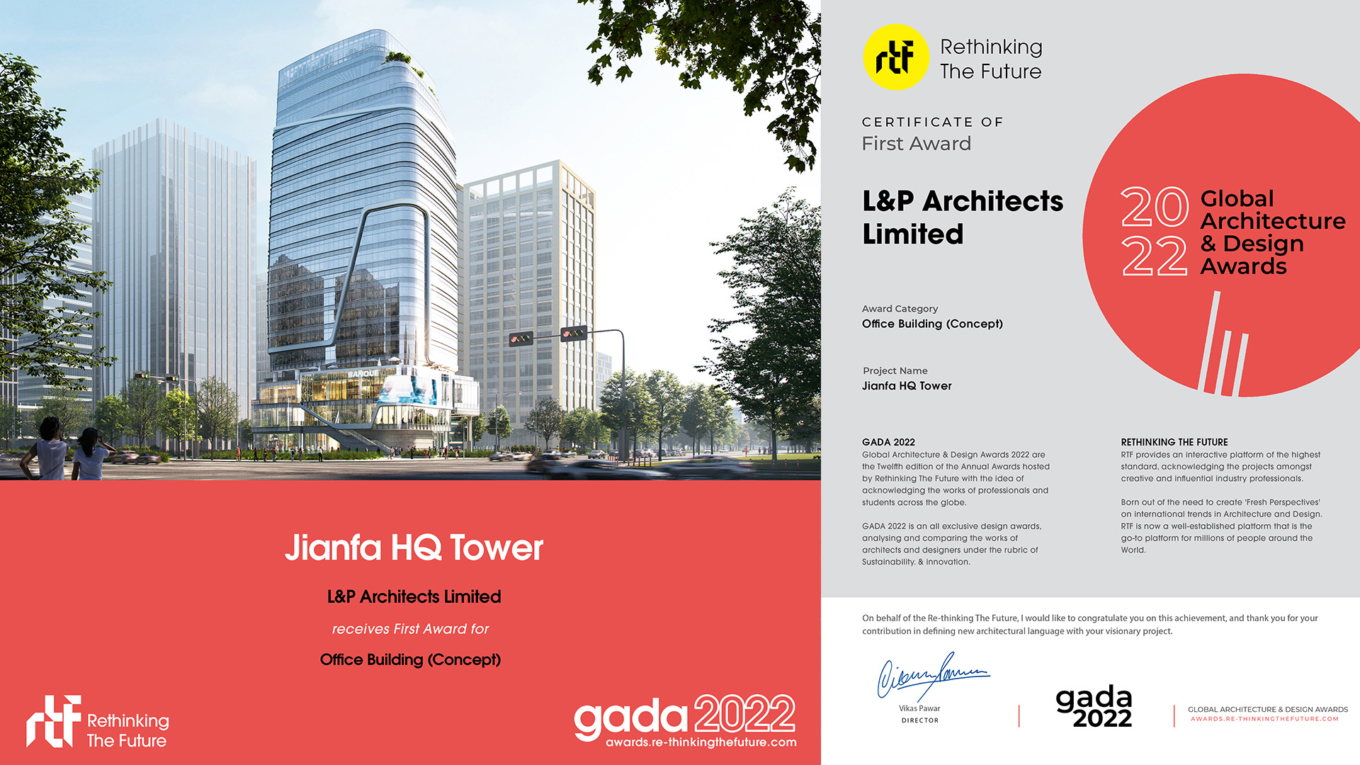 Jianfa HQ Tower Won the Rtf Global Architecture & Design Awards 2022 ...